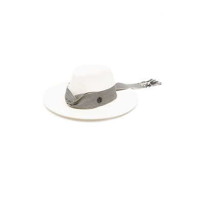 Shop Maison Michel White Kyra Felt Fedora Hat