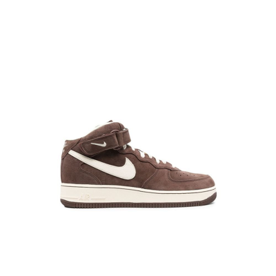 Shop Nike Air Force 1 Mid '07 Suede Sneakers - Men's - Rubber/fabric/suede In Brown