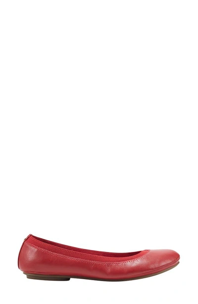 Bandolino Edition Round Toe Ballet Flat In Medium Red 610