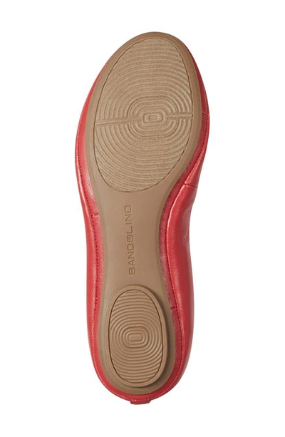Bandolino Edition Round Toe Ballet Flat In Medium Red 610