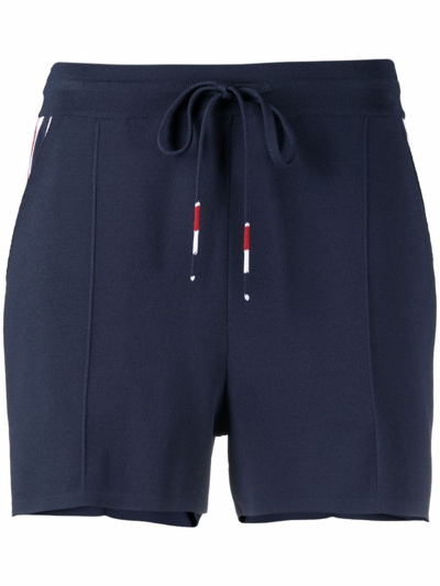 Shop Thom Browne Women's  Blue Viscose Shorts