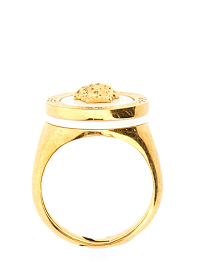 Shop Versace Medusa Ring In Gold