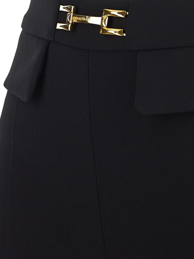 Shop Elisabetta Franchi Straight Trousers In Black