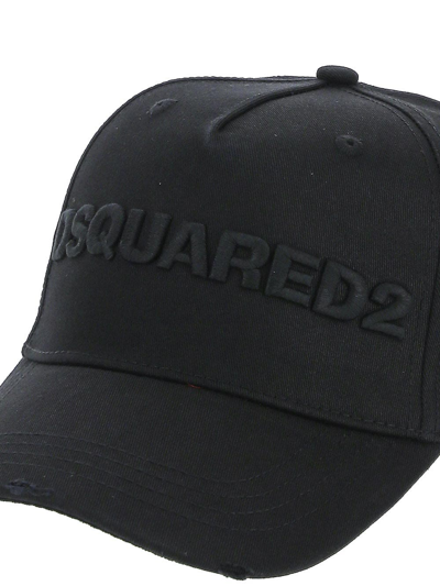 Shop Dsquared2 Black Baseball Cap