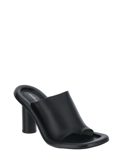 Shop Ambush Leather Cushion Mule In Black