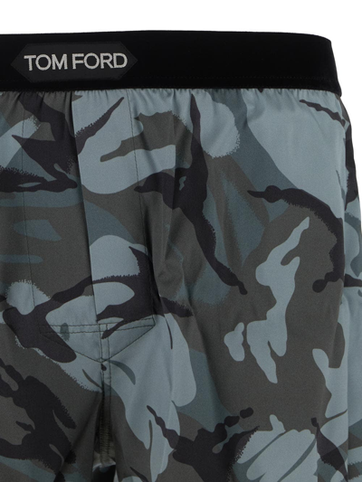 Shop Tom Ford Underwear Silk Boxer In Blue