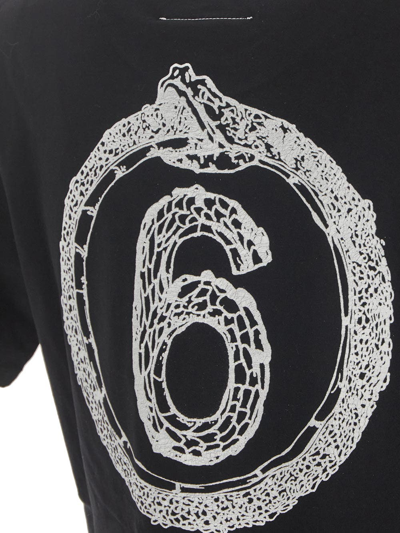 Shop Mm6 Maison Margiela Snake T-shirt In Black