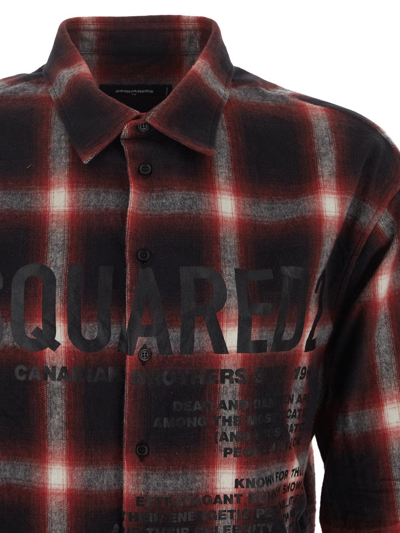Shop Dsquared2 Drop Shoulder Shirt In Red