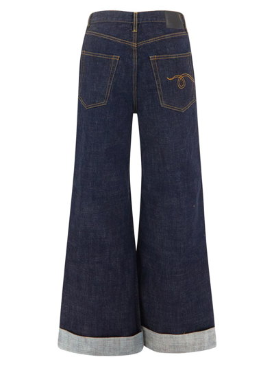 Shop R13 Lisa Baggy Jeans In Blue