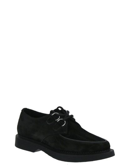 Shop Saint Laurent Teddy Derbies In Suede In Black