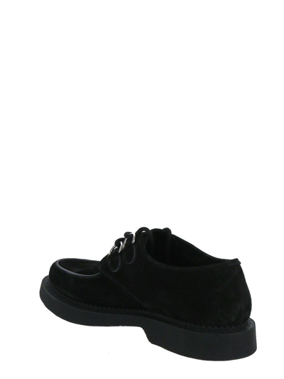 Shop Saint Laurent Teddy Derbies In Suede In Black