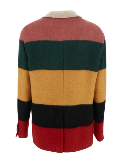 Shop Etro Striped Jacket In Multicolor