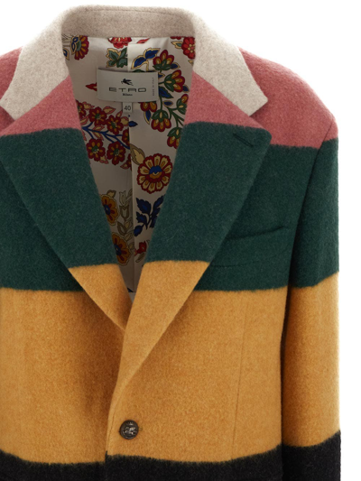 Shop Etro Striped Jacket In Multicolor
