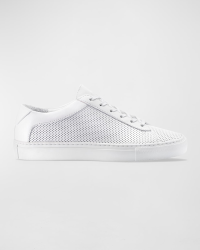 Shop Koio Men's Capri Tonal Leather Low-top Sneakers In Triple White Whit