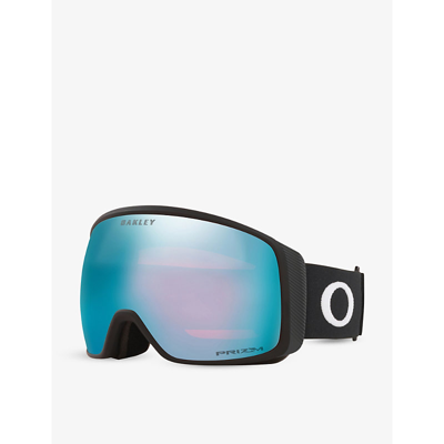 Shop Oakley Women's Black Oo7104 Flight Tracker L Prizm™ Snow Goggles