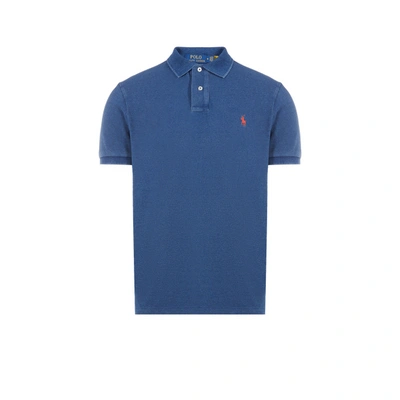 Shop Polo Ralph Lauren Cotton Polo Shirt In Blue