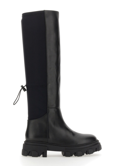 Shop Gia Borghini Leather Boot Perni 12 In Nero