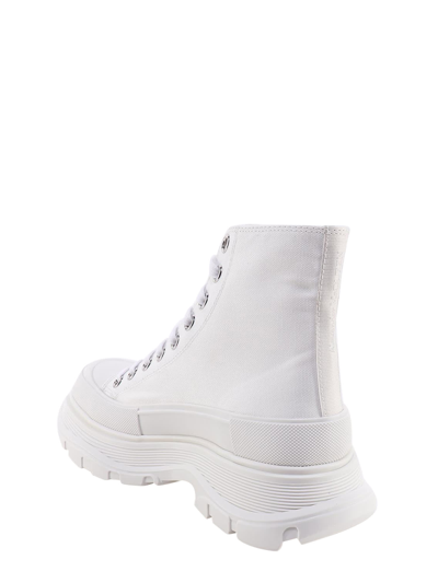 Shop Alexander Mcqueen Canvas Sack Boots In White