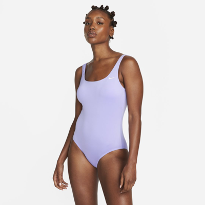 Nike Women's Essential U-back 1-piece Swimsuit In Purple | ModeSens