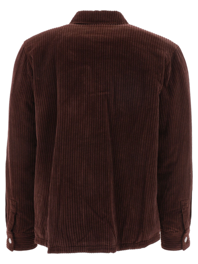 Apc Corduroy Lapel Casual Jacket In Brown