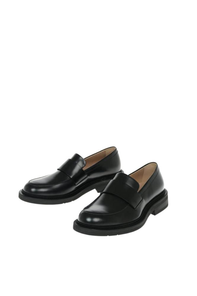 Shop Bottega Veneta Men's Black Other Materials Loafers
