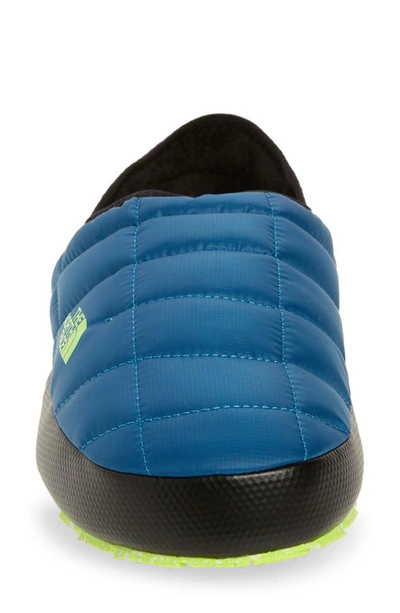 Shop The North Face Thermoball™ Traction Water Resistant Slipper In Banff Blue/ Safety Green