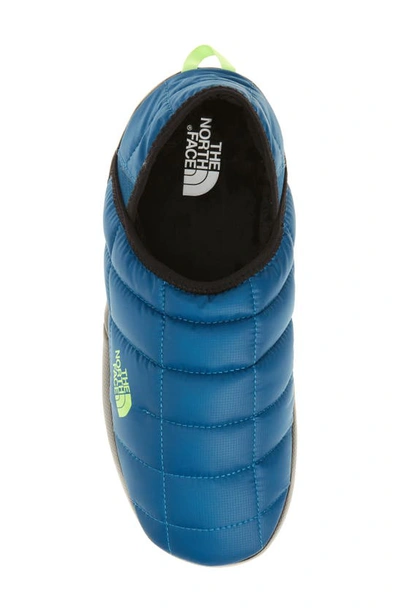 Shop The North Face Thermoball™ Traction Water Resistant Slipper In Banff Blue/ Safety Green