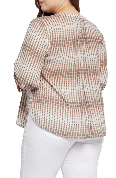 Shop Nydj Semisheer Pintuck Blouse In Desert Oracle