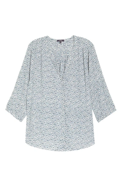 Shop Nydj Semisheer Pintuck Blouse In Josie Dots