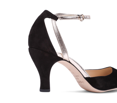 Shop Repetto Stefani Mary Janes In Black,gold