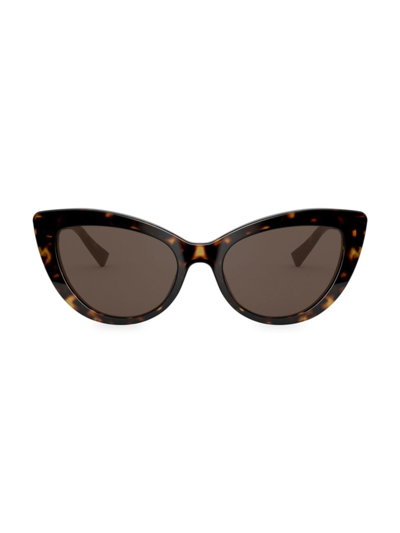 Shop Versace Rock Icons 54mm Butterfly Sunglasses In Havana