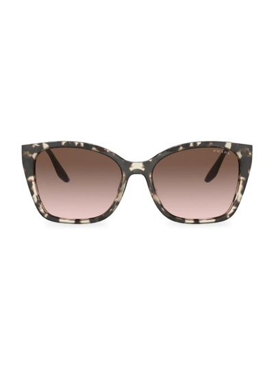 Shop Prada Women's 54mm Cat Eye Sunglasses In Brown