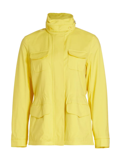Shop Loro Piana Women's Traveller Hooded Wind-storm Jacket In Lemon Sorbet
