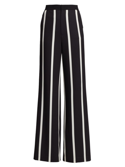 Shop Alice And Olivia Women's Nubia Striped Wide-leg Pants In Vertical Modern Stripe