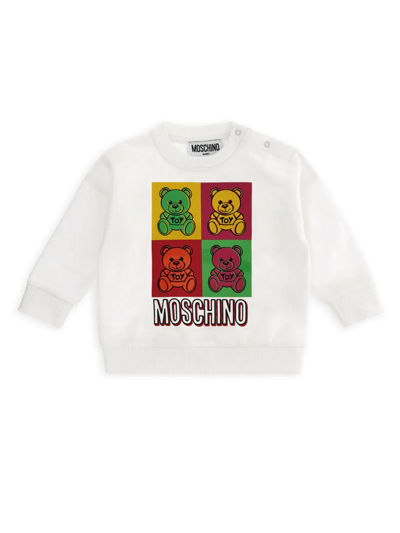 Shop Moschino Baby's & Little Kid's Multicolor Teddy Bear Graphic Sweatshirt In White