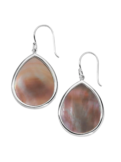 Shop Ippolita Women's Polished Rock Candy Sterling Silver & Brown Shell Small Teardrop Earrings