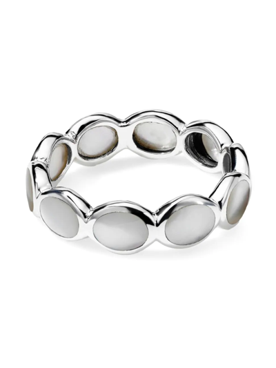 Shop Ippolita Women's Polished Rock Candy Sterling Silver & Mother-of-pearl Oval Eternity Ring