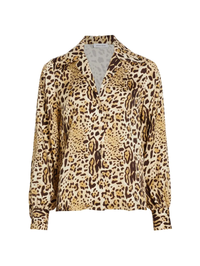 Shop Anine Bing Women's Mylah Cheetah Silk Shirt In Print