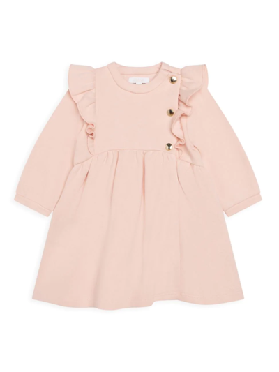Shop Chloé Baby's & Little Girl's Ruffle-trim Fleece Dress In Pink