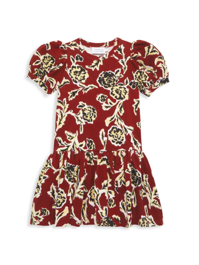 Shop Tanya Taylor Little Girl's & Girl's Mini Karena Dress In Deep Brandy Multi