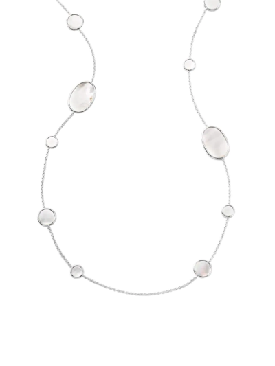 Shop Ippolita Women's Polished Rock Candy Sterling Silver & Mother-of-pearl Station Necklace