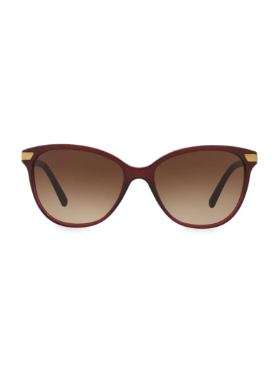 Shop Burberry Women's Be4216 57mm Cat Eye Sunglasses In Bordeaux