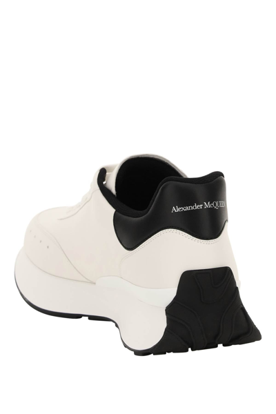 Shop Alexander Mcqueen Leather Sprint Runner Sneakers In Multicolor