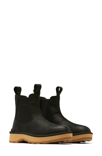 Shop Sorel Hi-line Chelsea Boot In Black/ Elk
