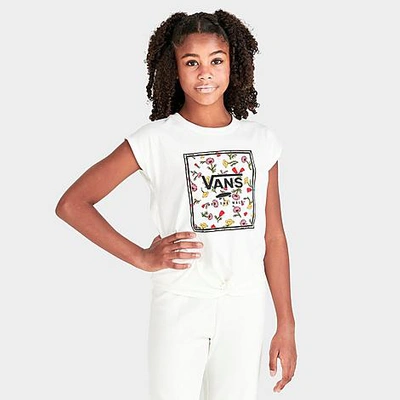 Vans Kids' Girls' Poppy Box Knot T-shirt In Marshmallow | ModeSens