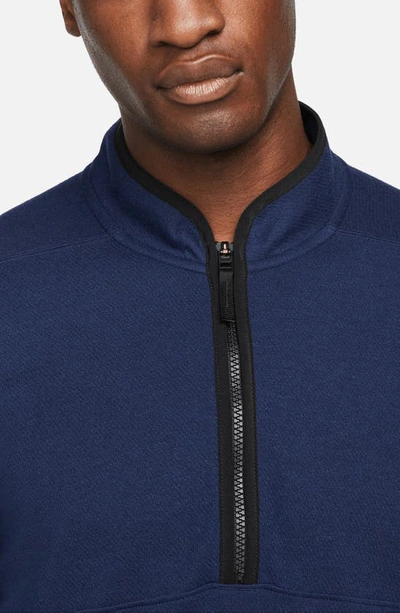 Shop Nike Dri-fit Victory Half Zip Golf Pullover In College Navy/ Black/ White