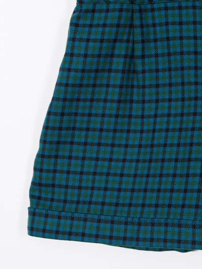 Shop Familiar Check High-waisted Shorts In Blue