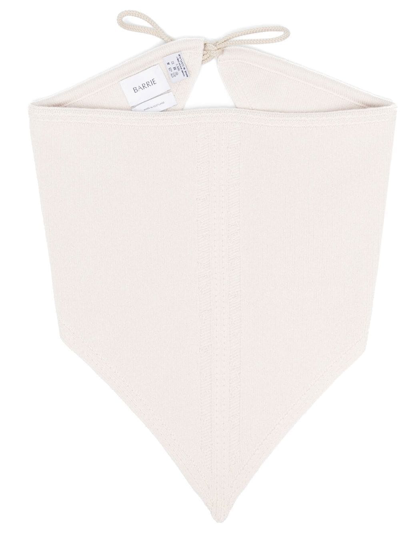 Shop Barrie Triangular Denim Scarf In Neutrals