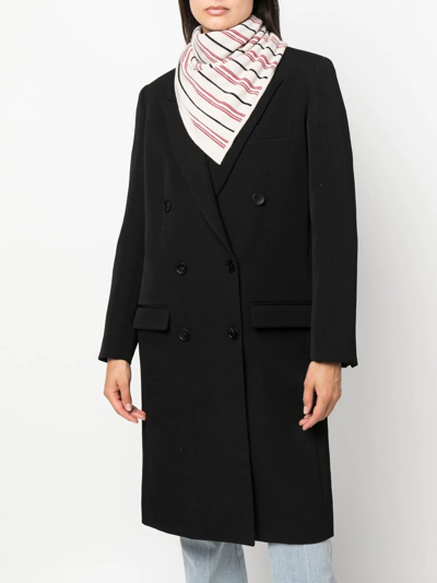 Barrie Striped Knitted Scarf In Neutrals