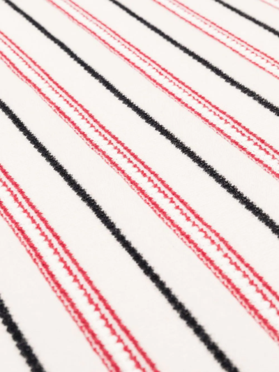 Barrie Striped Knitted Scarf In Neutrals